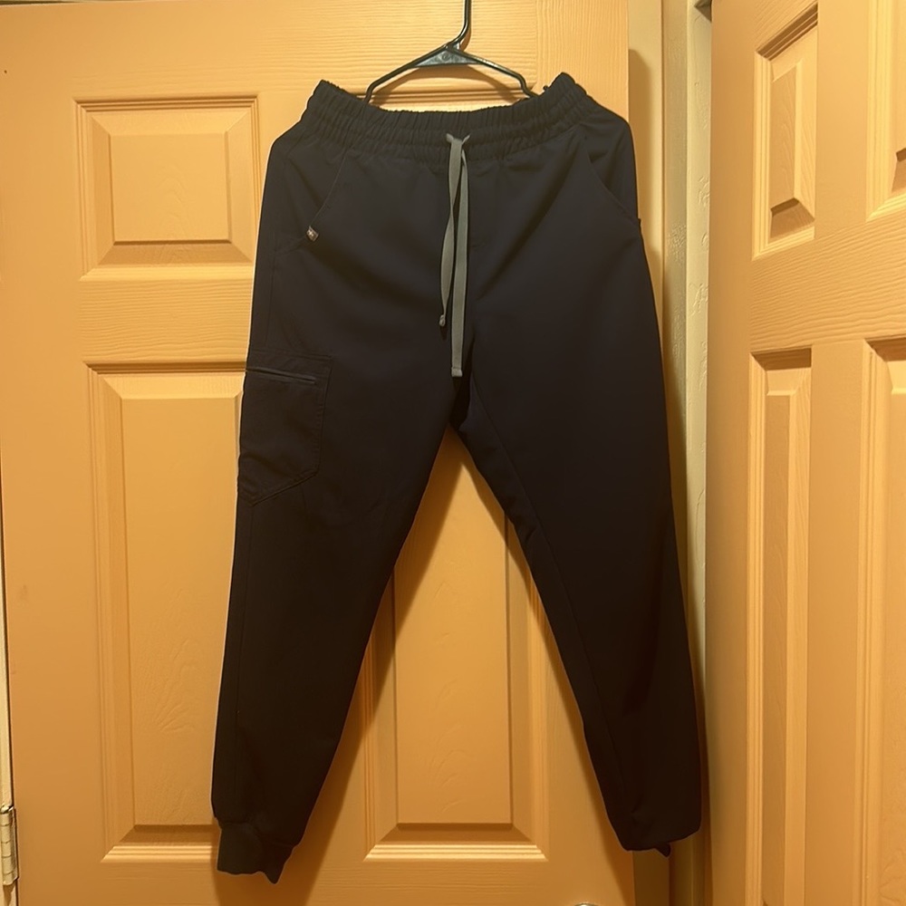 Navy High Waisted Jogger Scrub pants